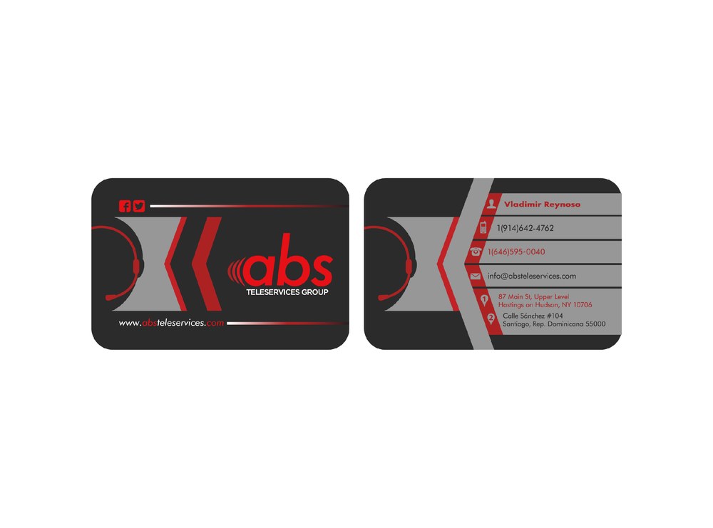 Tarjeta de presentación de ABS Teleservices — Diseño de tarjeta