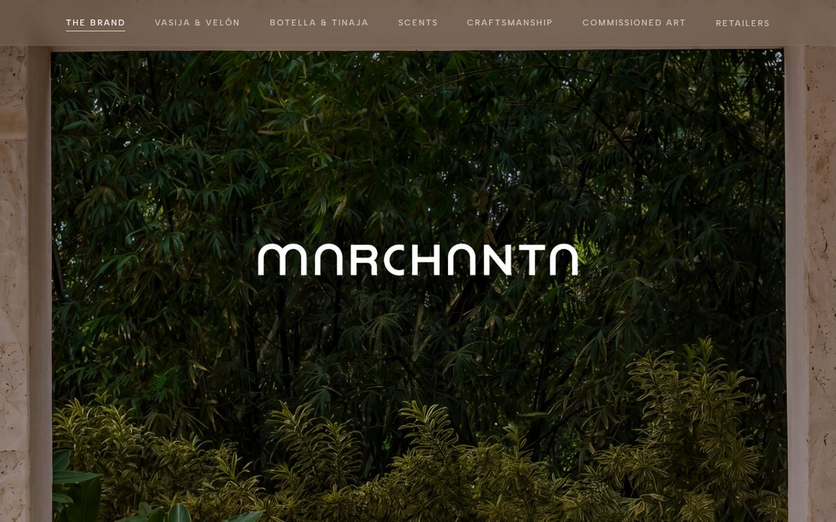 Captura del sitio web de Marchanta NYC