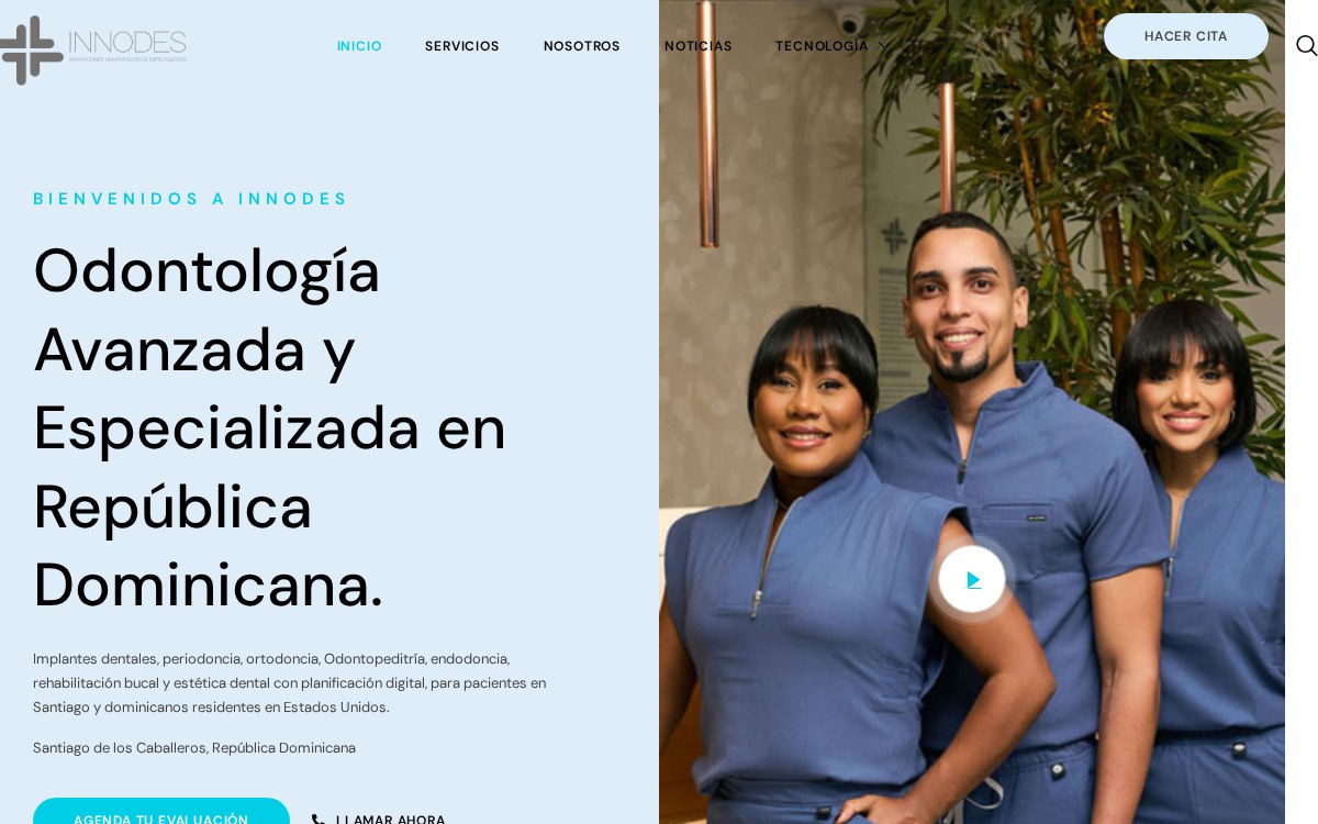 Innodes Odontología Avanzada website screenshot
